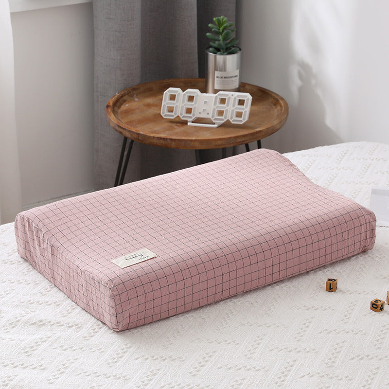 HKM-658771 Washed Cotton Latex Pillowcase in Elegant Designs, Skin-Friendly and Soft