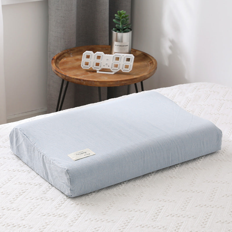 HKM-658771 Washed Cotton Latex Pillowcase in Elegant Designs, Skin-Friendly and Soft