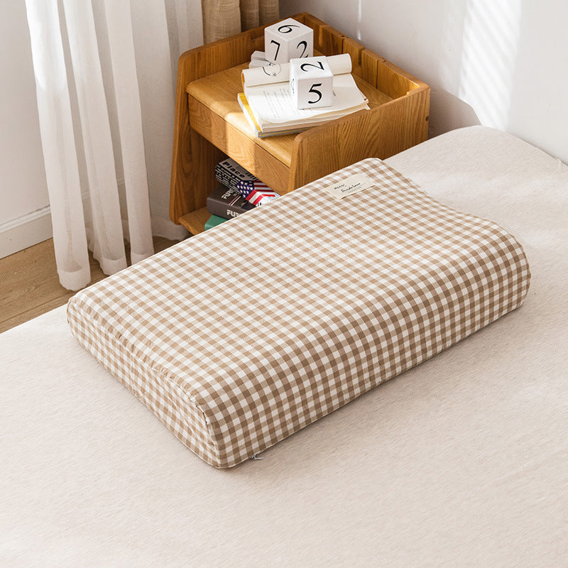 HKM-658771 Washed Cotton Latex Pillowcase in Elegant Designs, Skin-Friendly and Soft