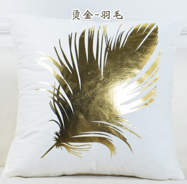 HKM-658835 Elegant Velvet Pillowcase with White Gold Sequins - 45x45cm Cushion Cover for Sofa and Bed