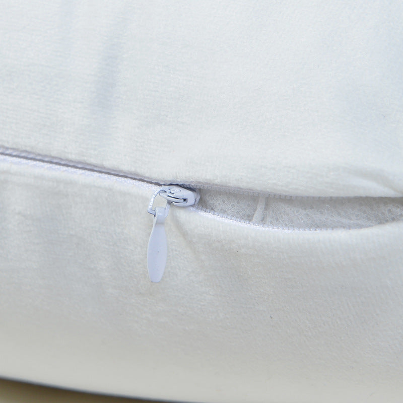HKM-658835 Elegant Velvet Pillowcase with White Gold Sequins - 45x45cm Cushion Cover for Sofa and Bed