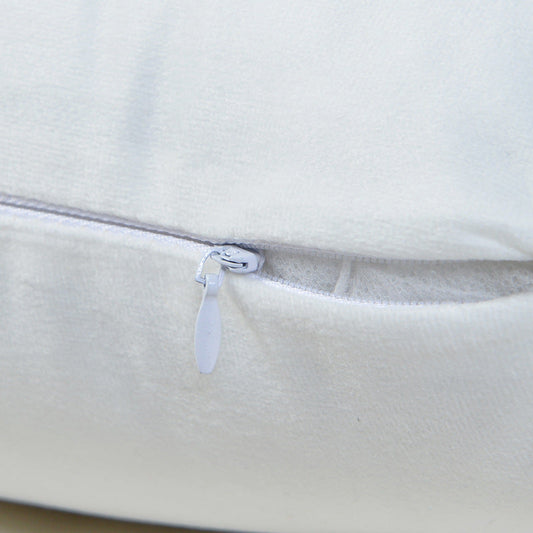 HKM-658835 Elegant Velvet Pillowcase with White Gold Sequins - 45x45cm Cushion Cover for Sofa and Bed