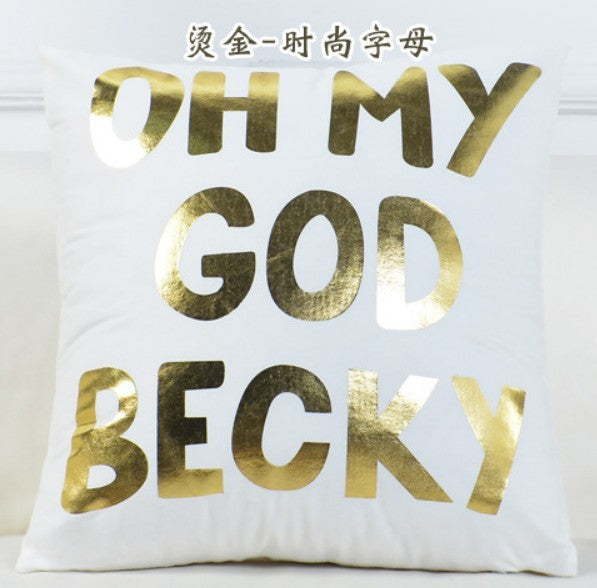 HKM-658835 Elegant Velvet Pillowcase with White Gold Sequins - 45x45cm Cushion Cover for Sofa and Bed