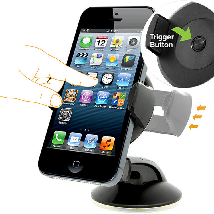 HKM-658835 Universal Suction Cup Car Phone Holder for Front Glass, Dashboard, and Center Console