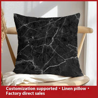 HKM-658899 Geometric Abstract Linen Pillow Cover for Home Sofa & Bed, 45x45cm
