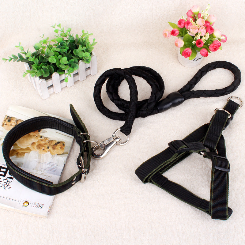 HKM-658963 Three-Piece Adjustable Dog Chain Set, Made of Durable PP Material, Sizes XS to L