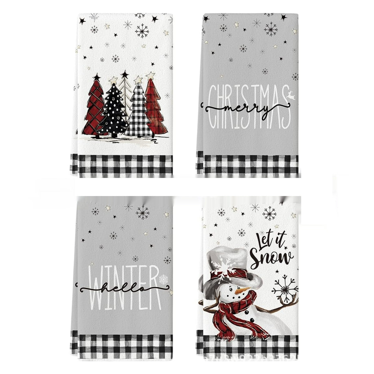 HKM-659027 Christmas-Themed Ultra-Fine Fiber Printed Towel in Various Festive Designs