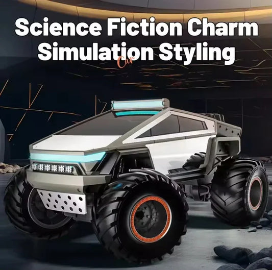 HKM-659027 Cyberpunk Off-Road Pickup Truck RC Car with Lights and Music for Kids 5-14 Years