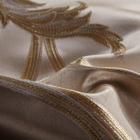 HKM-659091 Four-Piece Long Staple Cotton Bedding Set with Jacquard Embroidery - Available in Multiple Sizes