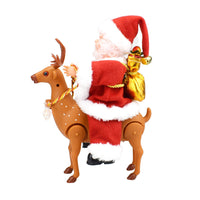 HKM-659283 Electric Santa Claus Deer Toy Doll with Music for Kids - Christmas Home Decoration