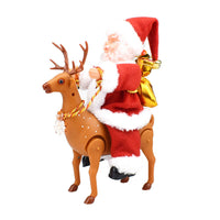 HKM-659283 Electric Santa Claus Deer Toy Doll with Music for Kids - Christmas Home Decoration
