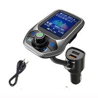 HKM-659347 Multifunctional Color Screen Bluetooth Car MP3 Player with Fast Charging and FM/ Aux Outputs