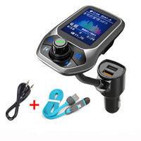 HKM-659347 Multifunctional Color Screen Bluetooth Car MP3 Player with Fast Charging and FM/ Aux Outputs