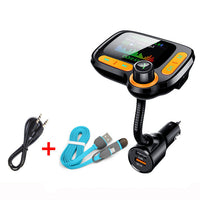 HKM-659347 Multifunctional Color Screen Bluetooth Car MP3 Player with Fast Charging and FM/ Aux Outputs