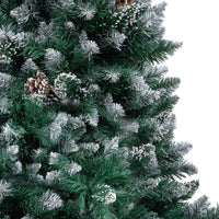 HKM-659411 150 cm Artificial Christmas Tree with Snow-Covered Branches and Metal Stand