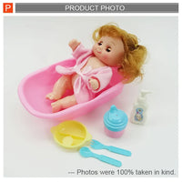 HKM-659411 Mini Bathing Reborn Baby Doll - Full Body Silicone Educational Toy for Infants and Toddlers