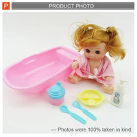 HKM-659411 Mini Bathing Reborn Baby Doll - Full Body Silicone Educational Toy for Infants and Toddlers