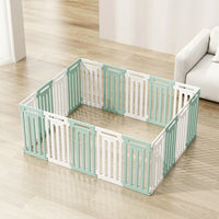 HKM-659539 Indoor Isolation Pet Fence - Multi-Color Plastic Guardrails for Dogs (8-24 Pieces)