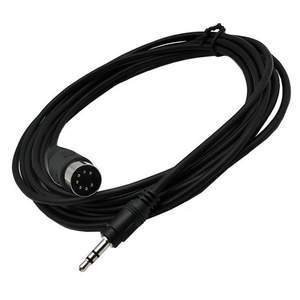 HKM-659667 Big DIN 7-Pin to 3.5mm Audio and Video Adapter Cable for Computers, TVs, and Mobile Devices