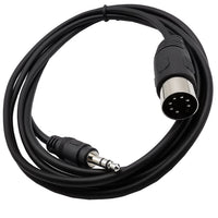HKM-659667 Big DIN 7-Pin to 3.5mm Audio and Video Adapter Cable for Computers, TVs, and Mobile Devices