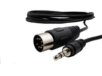 HKM-659667 Big DIN 7-Pin to 3.5mm Audio and Video Adapter Cable for Computers, TVs, and Mobile Devices