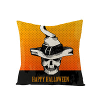 HKM-659731 Halloween Pumpkin Linen Pillow Cover - Various Patterns - 45x45cm