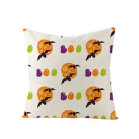HKM-659731 Halloween Pumpkin Linen Pillow Cover - Various Patterns - 45x45cm