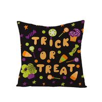 HKM-659731 Halloween Pumpkin Linen Pillow Cover - Various Patterns - 45x45cm