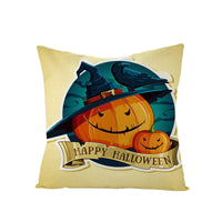 HKM-659731 Halloween Pumpkin Linen Pillow Cover - Various Patterns - 45x45cm