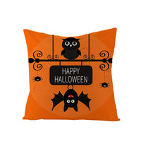 HKM-659731 Halloween Pumpkin Linen Pillow Cover - Various Patterns - 45x45cm