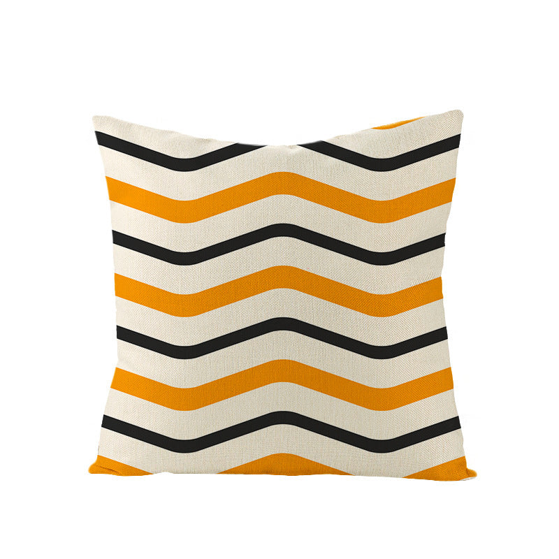 HKM-659731 Halloween Pumpkin Linen Pillow Cover - Various Patterns - 45x45cm