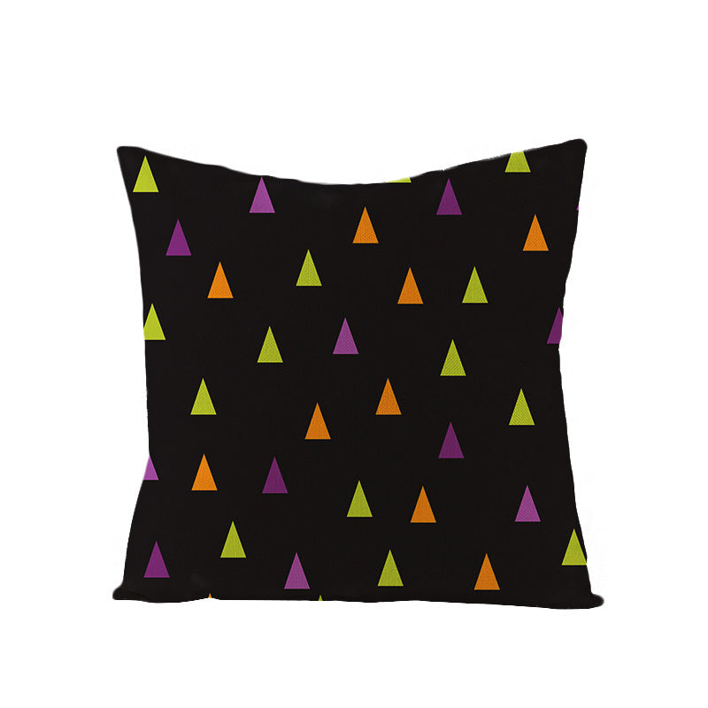HKM-659731 Halloween Pumpkin Linen Pillow Cover - Various Patterns - 45x45cm