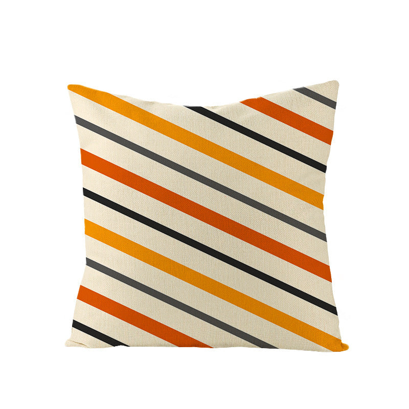 HKM-659731 Halloween Pumpkin Linen Pillow Cover - Various Patterns - 45x45cm