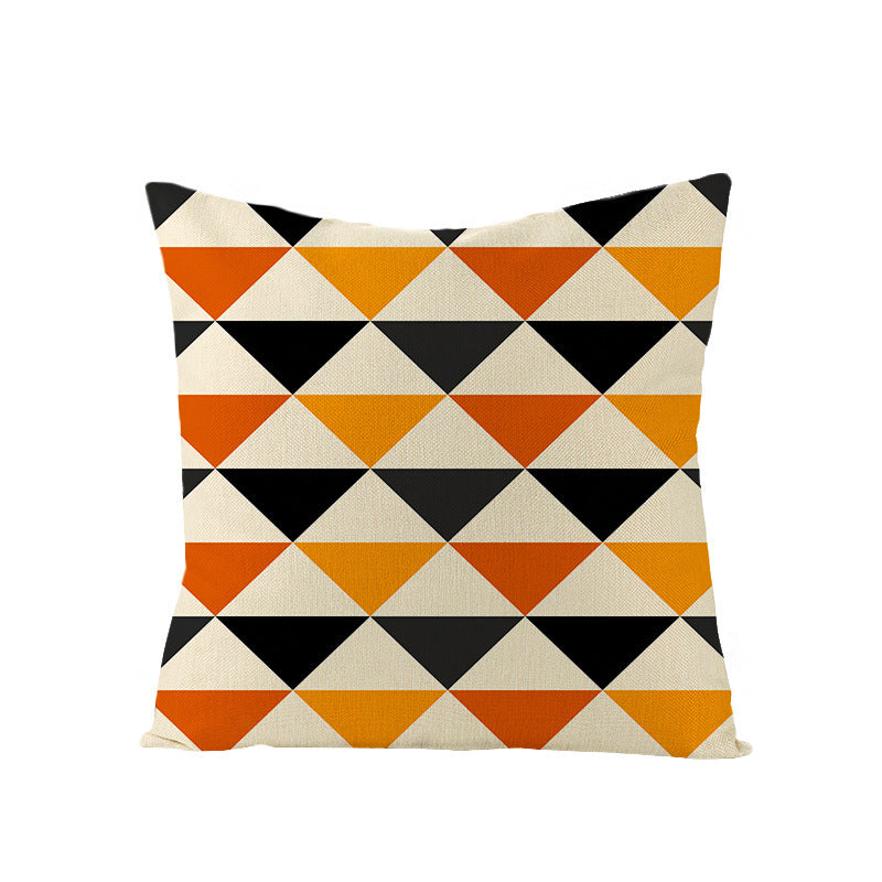 HKM-659731 Halloween Pumpkin Linen Pillow Cover - Various Patterns - 45x45cm