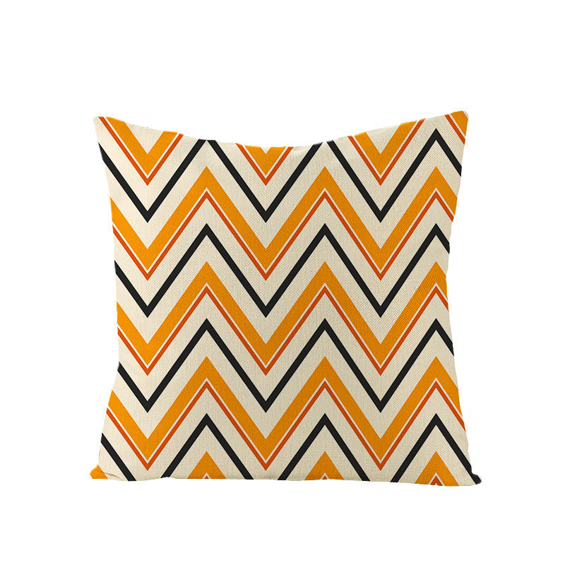 HKM-659731 Halloween Pumpkin Linen Pillow Cover - Various Patterns - 45x45cm