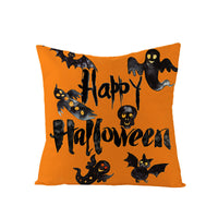 HKM-659731 Halloween Pumpkin Linen Pillow Cover - Various Patterns - 45x45cm