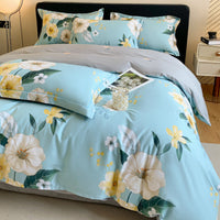 HKM-659923 Cotton Four-Piece Bedding Set with Duvet Cover and Pillowcases for 1.5m and 1.8m Beds