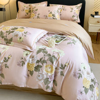 HKM-659923 Cotton Four-Piece Bedding Set with Duvet Cover and Pillowcases for 1.5m and 1.8m Beds