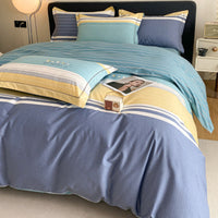HKM-659923 Cotton Four-Piece Bedding Set with Duvet Cover and Pillowcases for 1.5m and 1.8m Beds