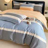 HKM-659923 Cotton Four-Piece Bedding Set with Duvet Cover and Pillowcases for 1.5m and 1.8m Beds