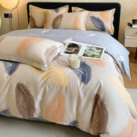 HKM-659923 Cotton Four-Piece Bedding Set with Duvet Cover and Pillowcases for 1.5m and 1.8m Beds
