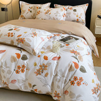 HKM-659923 Cotton Four-Piece Bedding Set with Duvet Cover and Pillowcases for 1.5m and 1.8m Beds