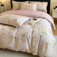 HKM-659923 Cotton Four-Piece Bedding Set with Duvet Cover and Pillowcases for 1.5m and 1.8m Beds