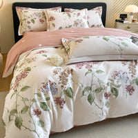 HKM-659923 Cotton Four-Piece Bedding Set with Duvet Cover and Pillowcases for 1.5m and 1.8m Beds