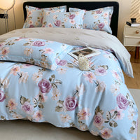 HKM-659923 Cotton Four-Piece Bedding Set with Duvet Cover and Pillowcases for 1.5m and 1.8m Beds