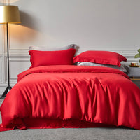 HKM-659923 Lenzing Tencel Double-Sided Solid Color Bedding Set – Available in Multiple Elegant Shades