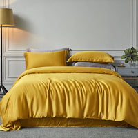 HKM-659923 Lenzing Tencel Double-Sided Solid Color Bedding Set – Available in Multiple Elegant Shades