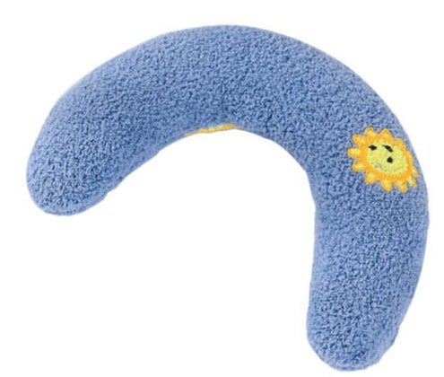 HKM-660051 Cozy U-Shaped Pet Pillow for Cats and Small Dogs - Soft Faux Fur Headrest for Deep Sleep and Comfort
