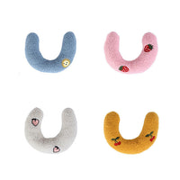HKM-660051 Cozy U-Shaped Pet Pillow for Cats and Small Dogs - Soft Faux Fur Headrest for Deep Sleep and Comfort