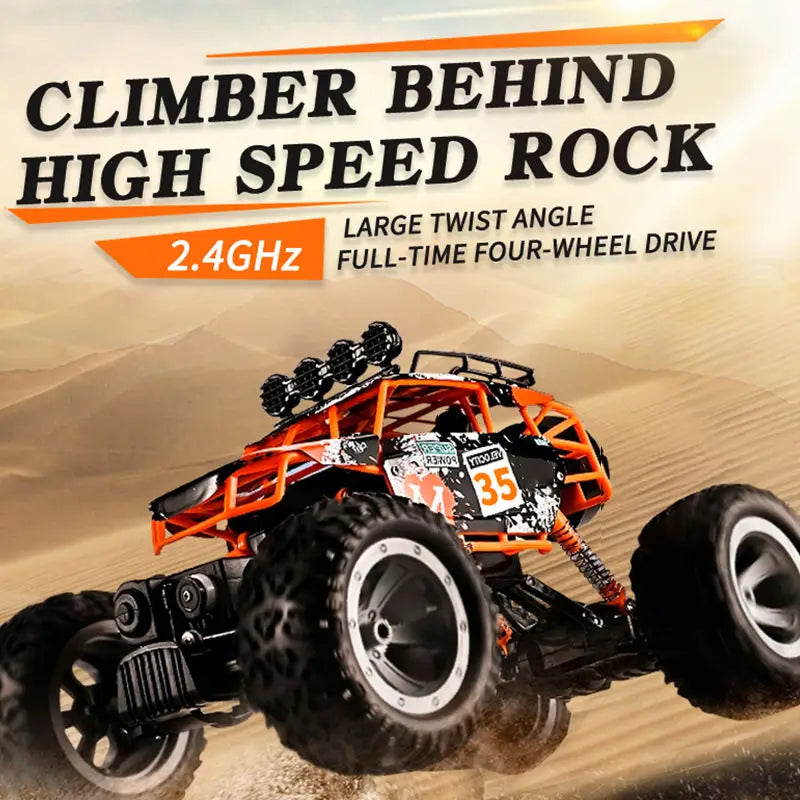 HKM-660179 Alloy RC Off-Road Climbing Truck for Boys, 1/12 Scale Remote Control Buggy, Indoor-Outdoor Fun